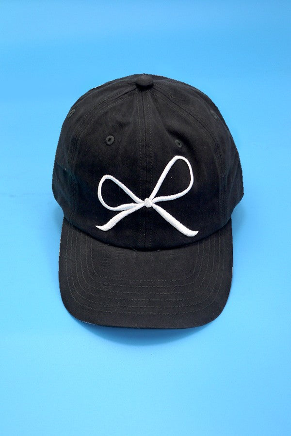 BOW RIBBON BASEBALL HAT CAP - Image 5