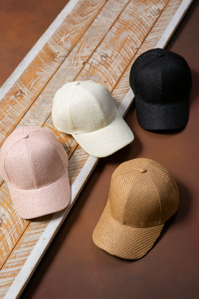 SUMMER WOVEN STRAW BASE BALL CAP 40HW604